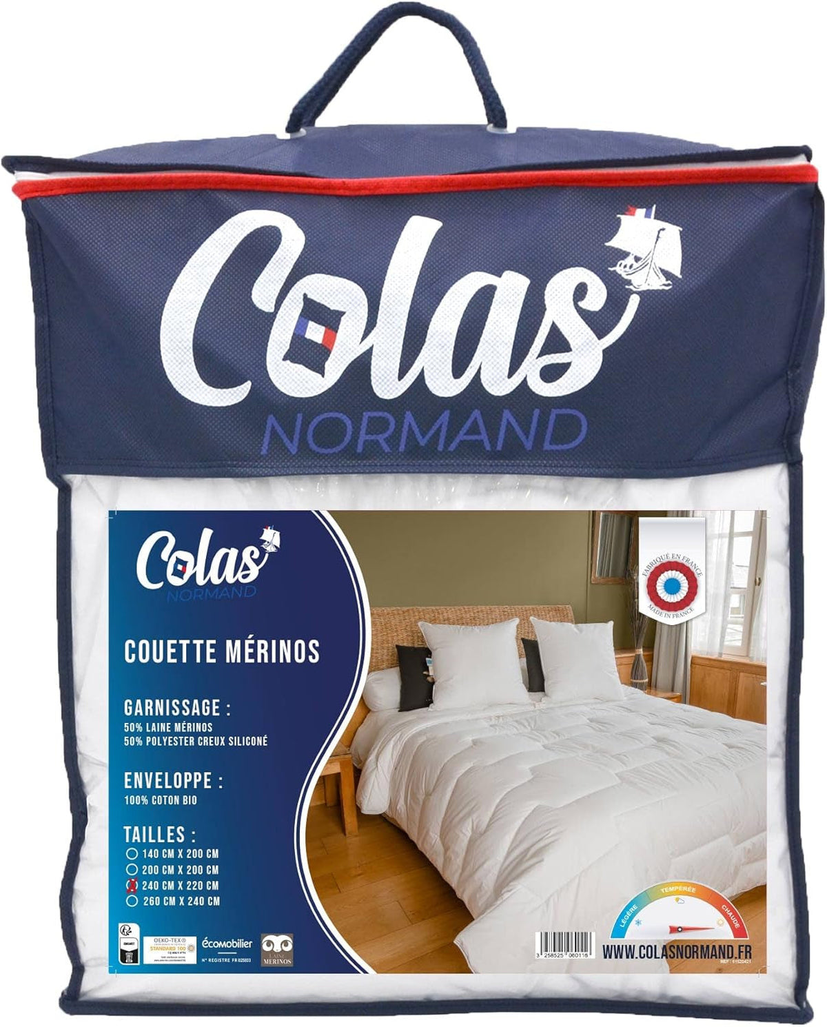 Trapunta 240 X 220 Cm | Cotone biologico e lana merino | Caldo Lavabile in lavatrice a 30 °C Piumini e trapunte Naty Shop Titolo predefinito