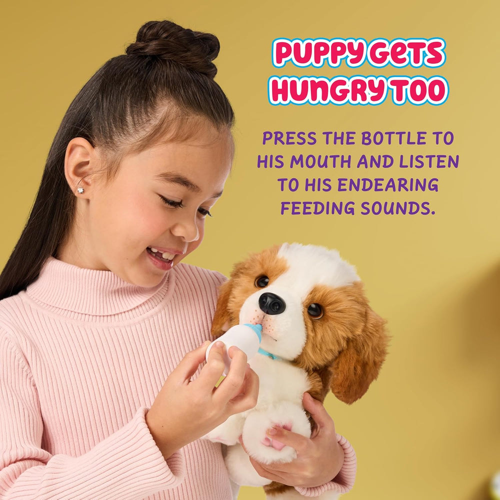 Little Live Pets My Really Real Puppy – Petice; Cățeluș interactiv; peste 60 de sunete/reacții; aspect realist; 1 din 72 de variante; set de joacă cu geantă de transport; baterii incluse; vârste 5+