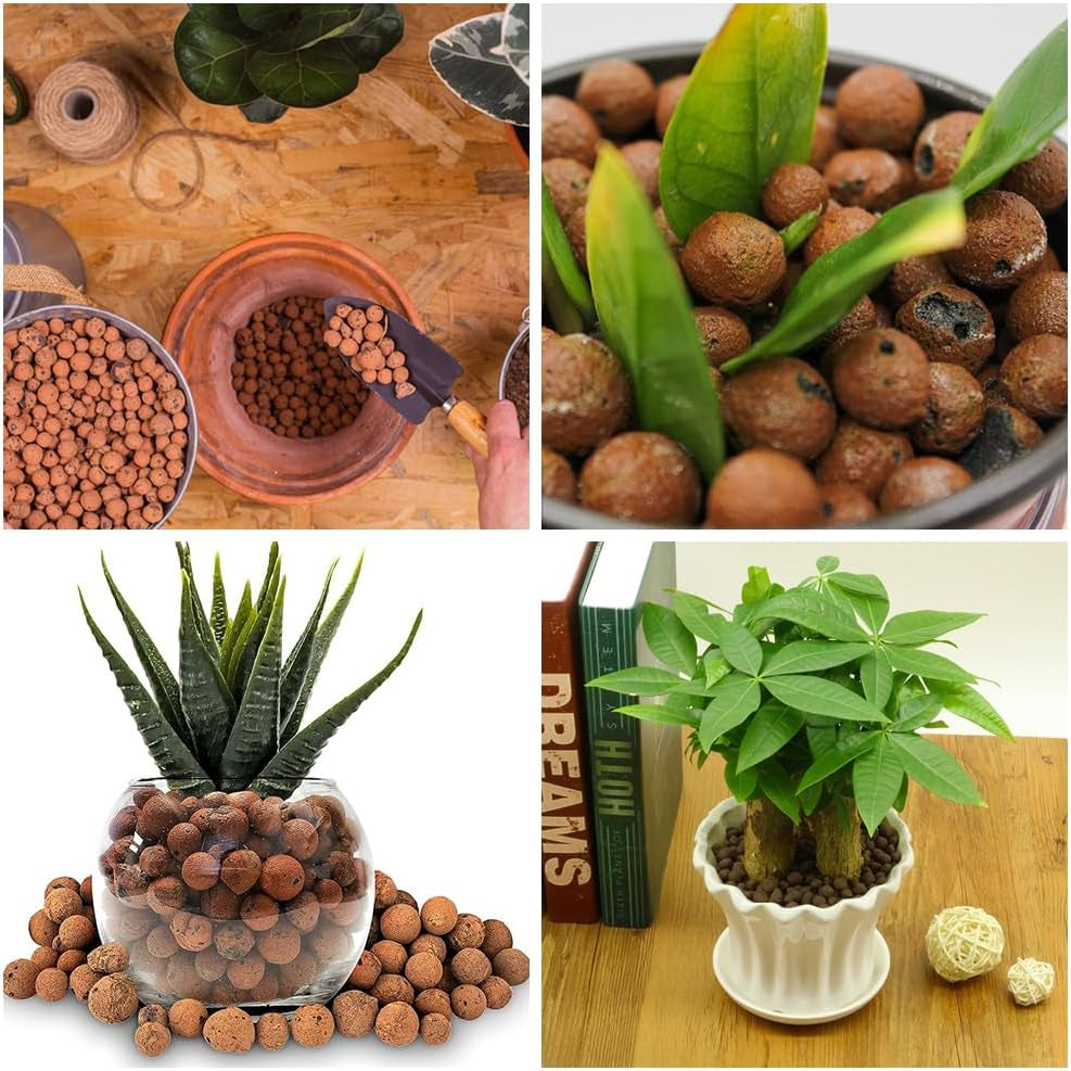 Granuli di argilla a grana grossa, Granuli di argilla espansa, Granuli vegetali, Substrato per piantagione idroponica in argilla espansa 1 litro, Granuli di argilla granulata da 5-8 mm