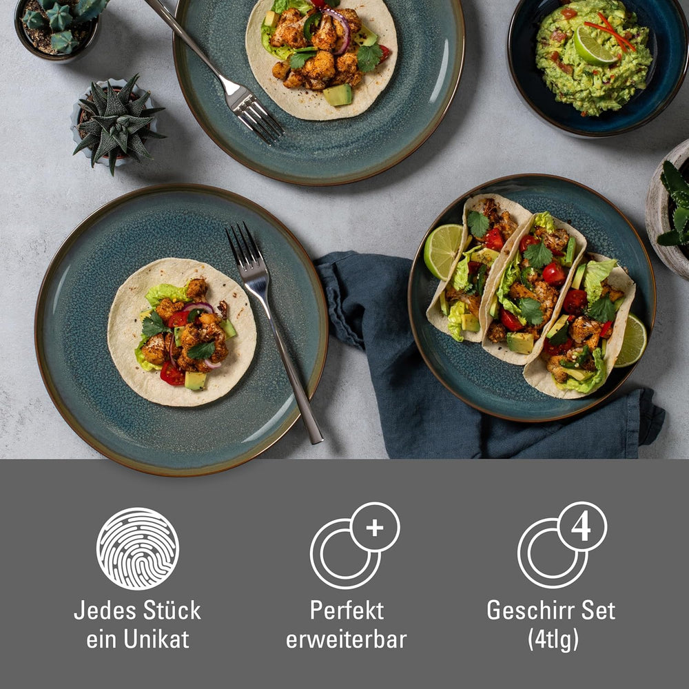 Set de veselă Crafted Breeze de la Villeroy & Boch, 4 piese, pentru 2 persoane, verde