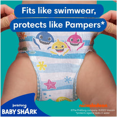 Pampers (vecchia versione), pantaloncini da bagno usa e getta Splashers - Taglia 5/6 (14 kg+) - Scatola da 8 confezioni da 10
