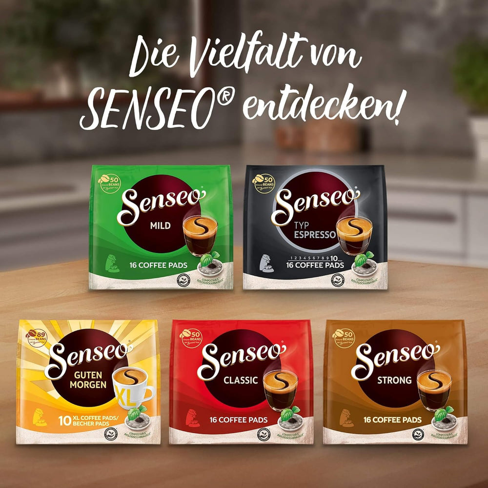 Senseo Pads Decaf Enkoffeiniert, 5 x 16 Getränke, 80 Kaffeepads