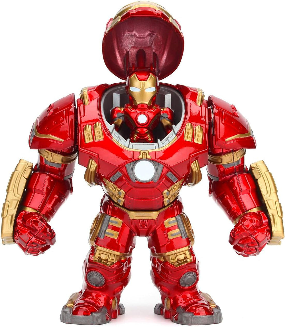 Jada Toys Marvel Figure Hulkbuster e Ironman, Casco aperto e chiuso, Personaggi da collezione, Set, Pressofuso, Rosso, Misura: 6 pollici Hulkbuster e 2 pollici Ironman Action Figure Naty Shop