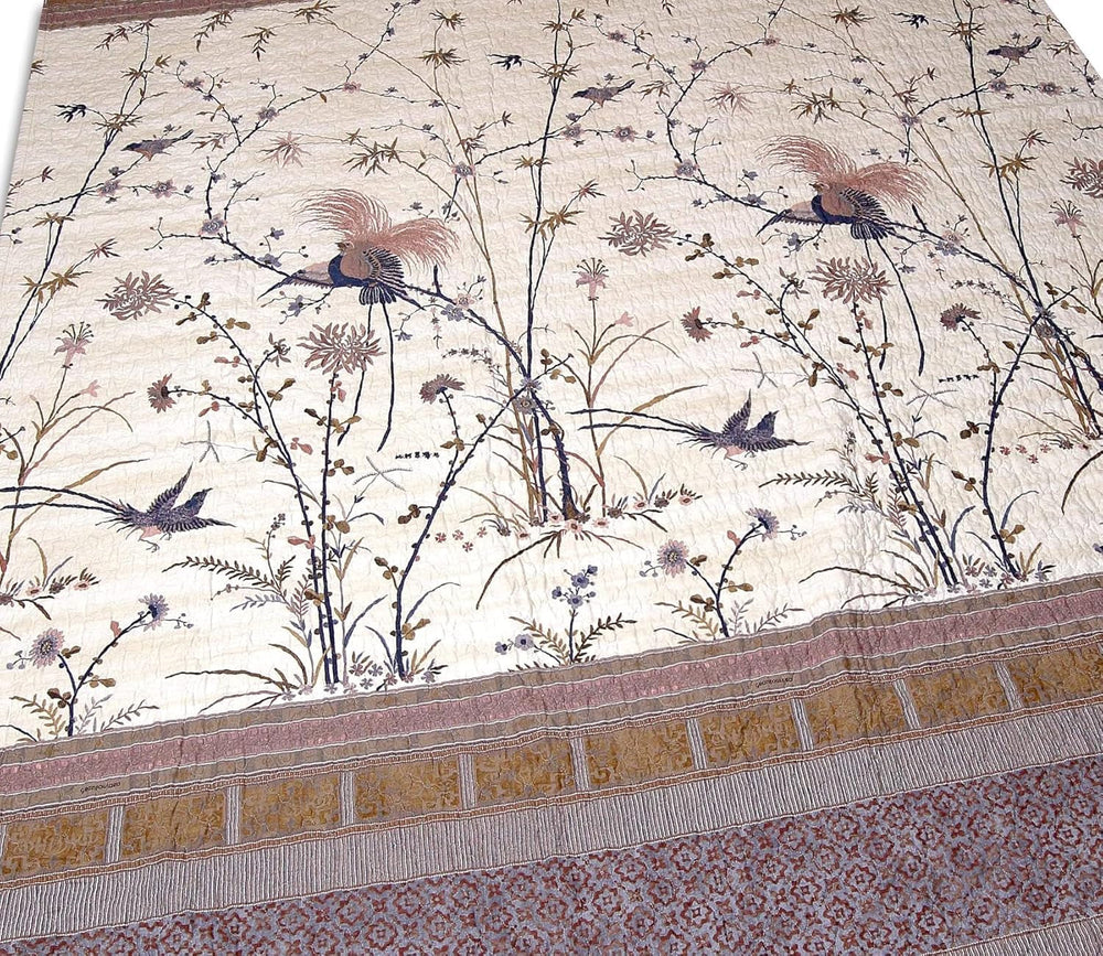 Copriletto Bassetti Fong, 100 57 fili per cm² / imbottitura: 100% puro cotone, crema, 220X255 cm Bassetti Letti e Coperte