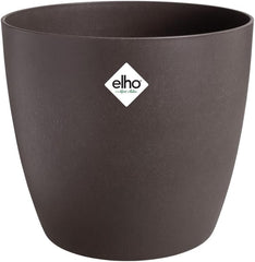 elho The Coffee Collection, ghiveci rotund de interior, 18 cm, fabricat din zaț de cafea și plastic reciclat - maro/maro espresso