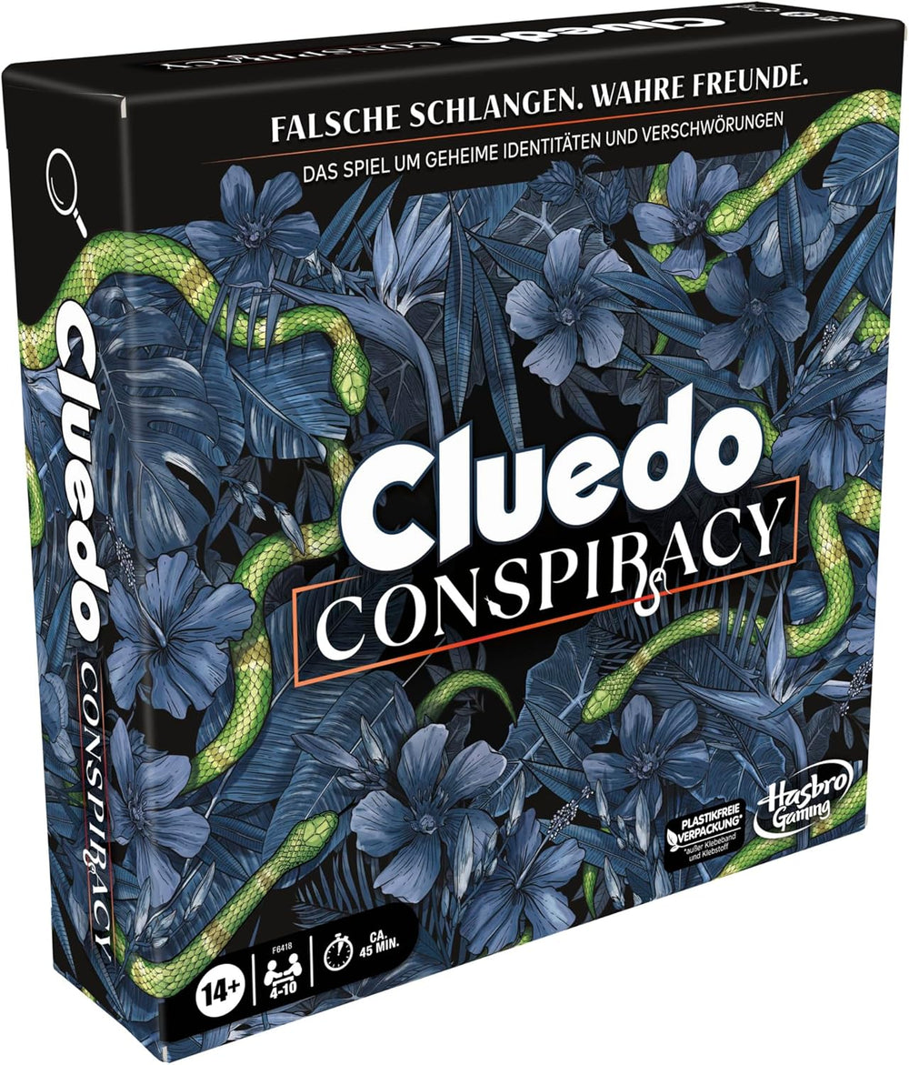 Gioco da tavolo Cluedo Conspiracy di Hasbro Gaming per adulti e adolescenti, versione tedesca del gioco misterioso, per 4-10 giocatori e dai 14 anni in su