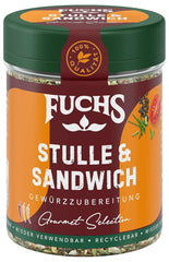 Fuchs Gewürze - Stulle und Sandwich Gewürz - croccante Topping al burro con Pyramidenflocken und getoasteten Zwiebeln - aus natürliche Ingredient - 50 g in wiederverwendbarer, recyclebarer Dose