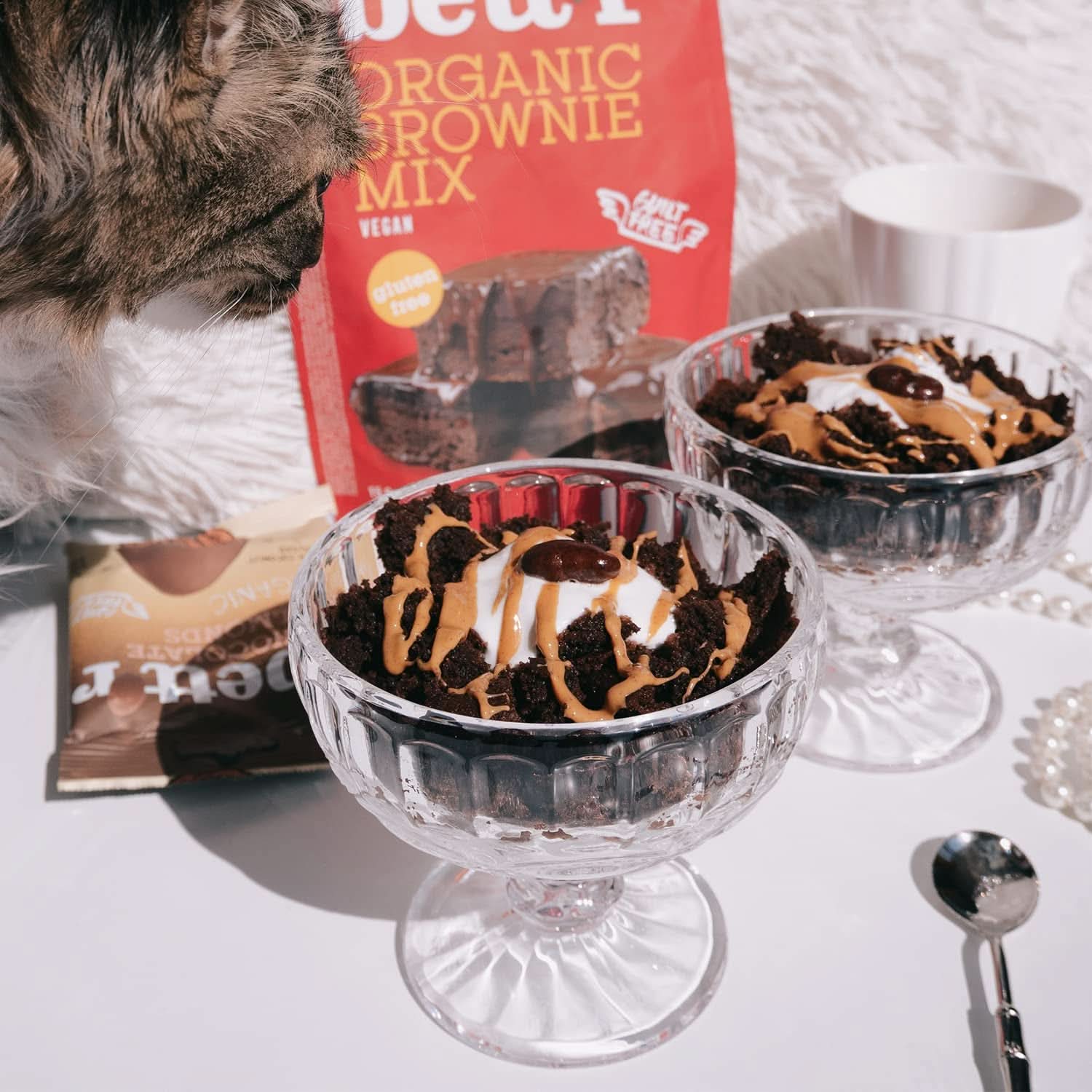 Bettr Organic Brownie Mix - Brownies biologici, vegani e senza glutine dal ricco sapore di cacao, 6 x 400 grammi Kitchen Naty Shop