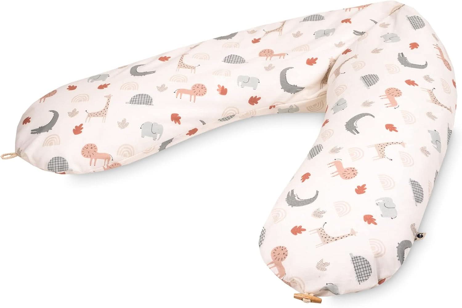 Julius Zöllner Cuscino allattamento biologico 190 cm, imbottitura 42 litri Microsfere Eps, made in Germany Accessori Alimentazione e Allattamento Baby Naty Shop Wild Friends