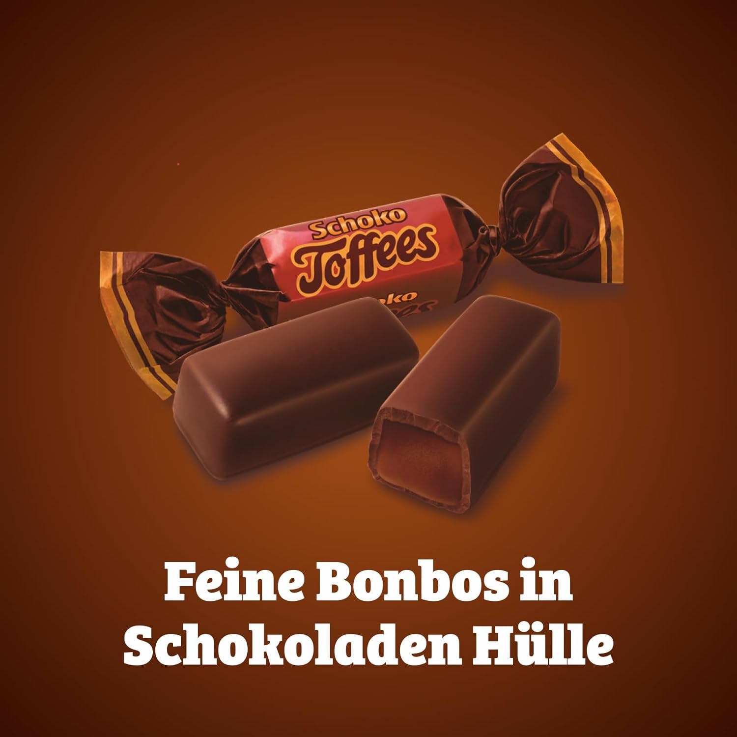 Caramelle al cioccolato - 3 x 325g - Caramello al cioccolato con glassa di cioccolato amaro (30%)