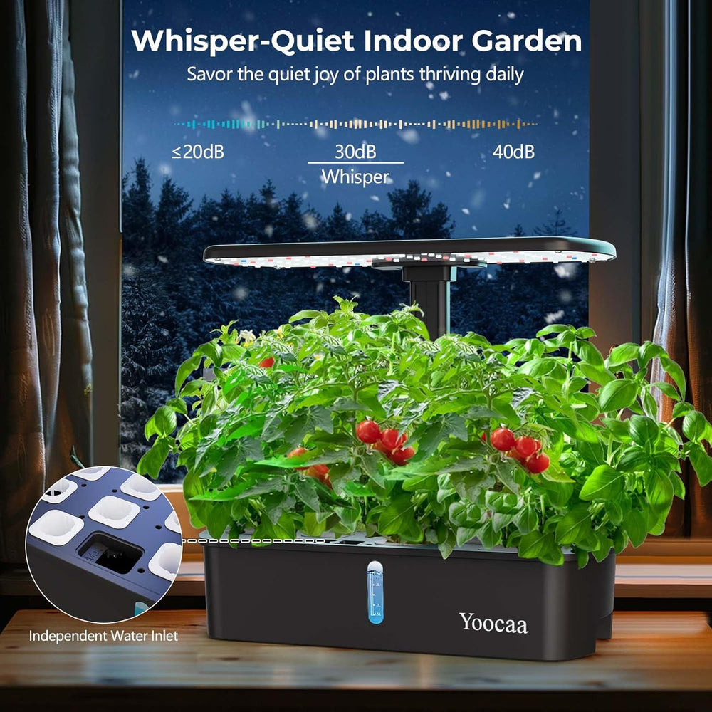 Sistema di coltivazione idroponica per 12 piante, giardino di erbe aromatiche per interni con timer automatico, pompa, kit di coltivazione per giardino intelligente regolabile in altezza (semi non inclusi)