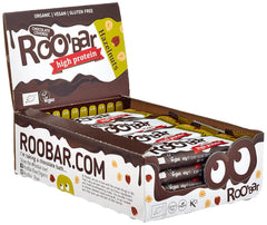 Barrette di nocciole glassate al cioccolato ad alto contenuto proteico - 100% biologiche, vegane, barrette di frutta, senza latticini, senza glutine, senza zuccheri raffinati - 16 barrette x 40g