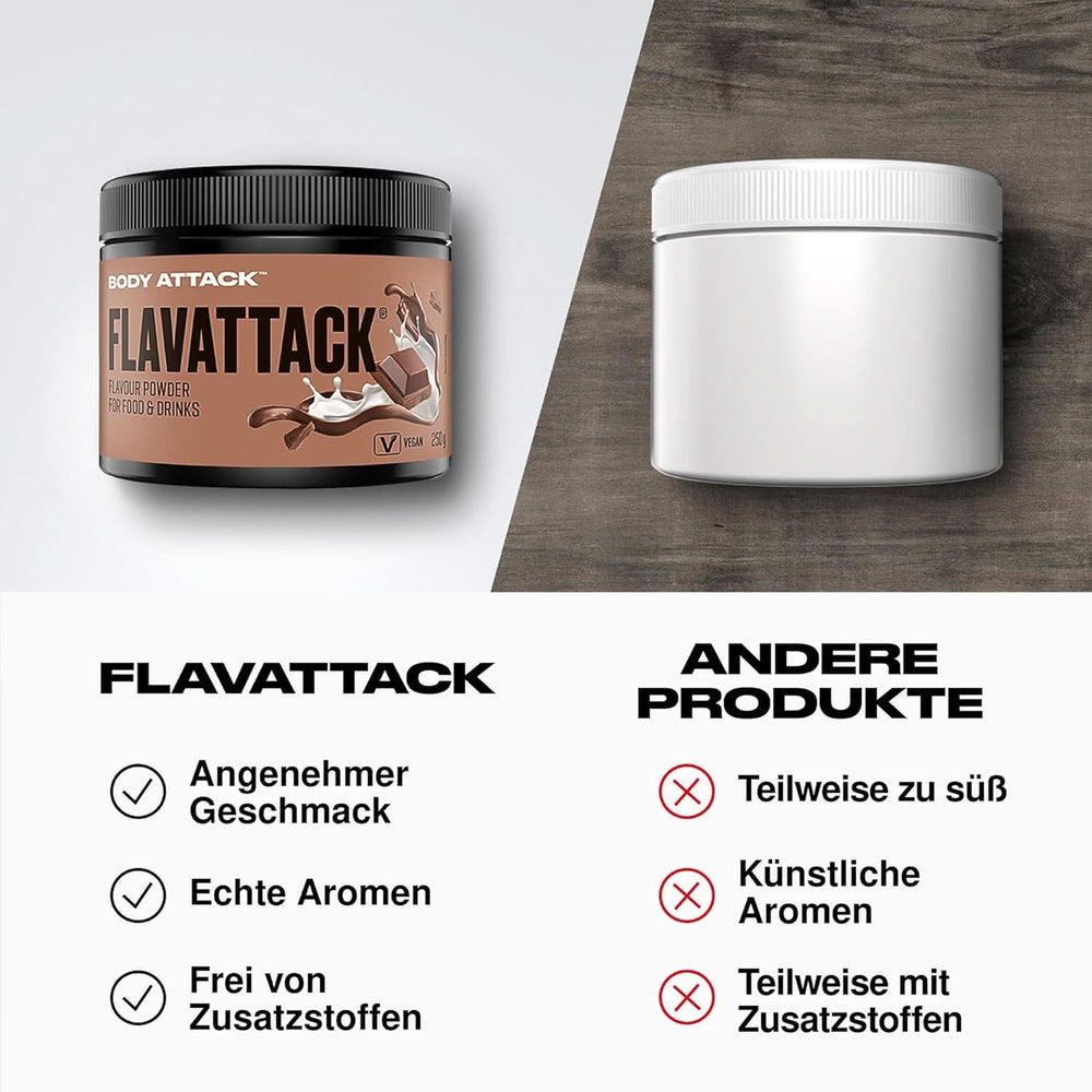 Body Attack Flavattack®, Brownie al Doppio Cioccolato, 250G / 83 porzioni Aromas Naty Shop