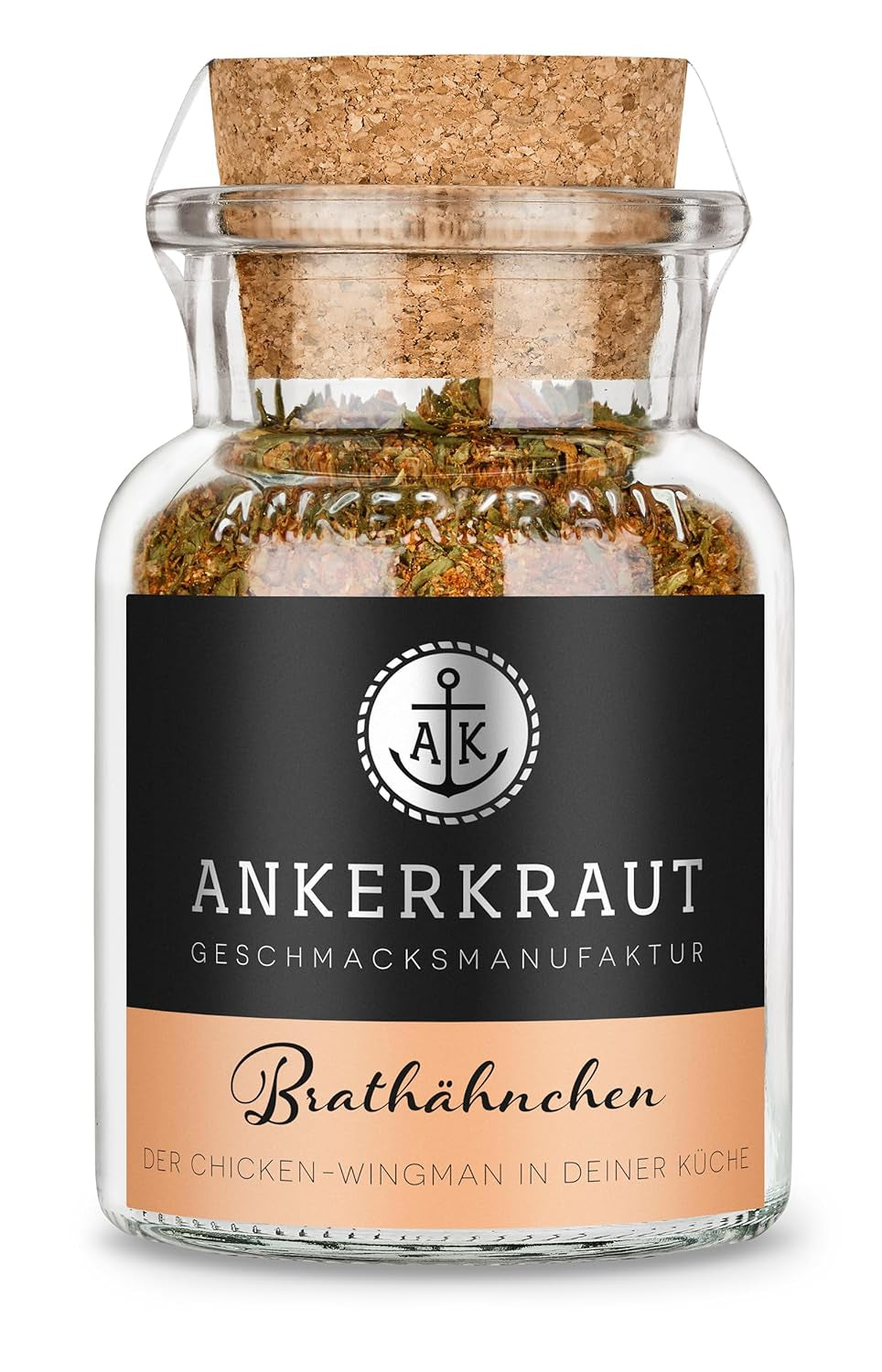 Ankerkraut Brathähnchen, Marinata per knuspriges Hähnchen, Chicken Gewürzsalz für Grill, Backofen und Pfanne, Chicken-Wings selber würzen, BBQ-Rub, 200g im Streuer