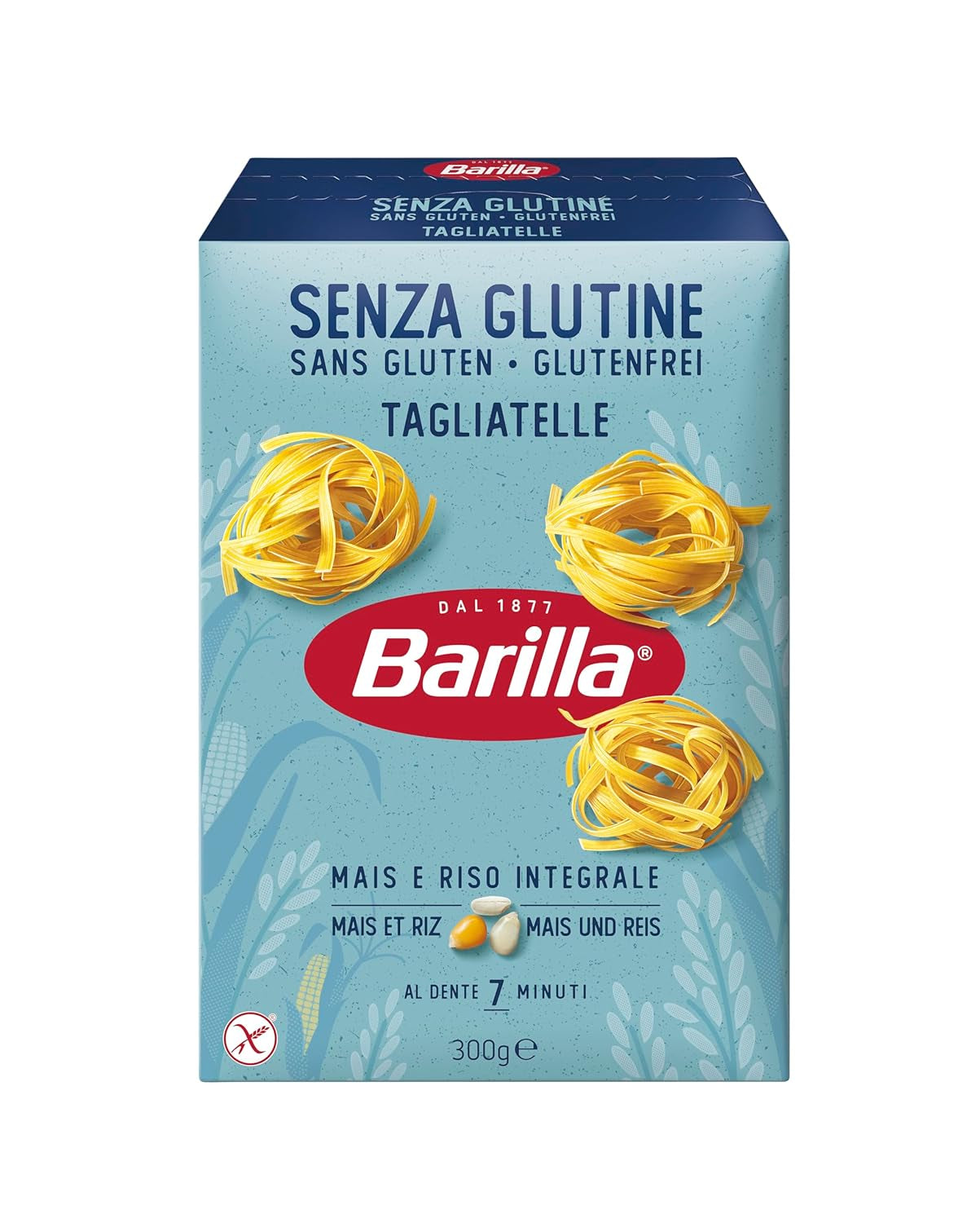 Tagliatelle Barilla senza glutine a base di delizioso mais e riso - perfette per chi soffre di celiachia o intolleranza al glutine 300g
