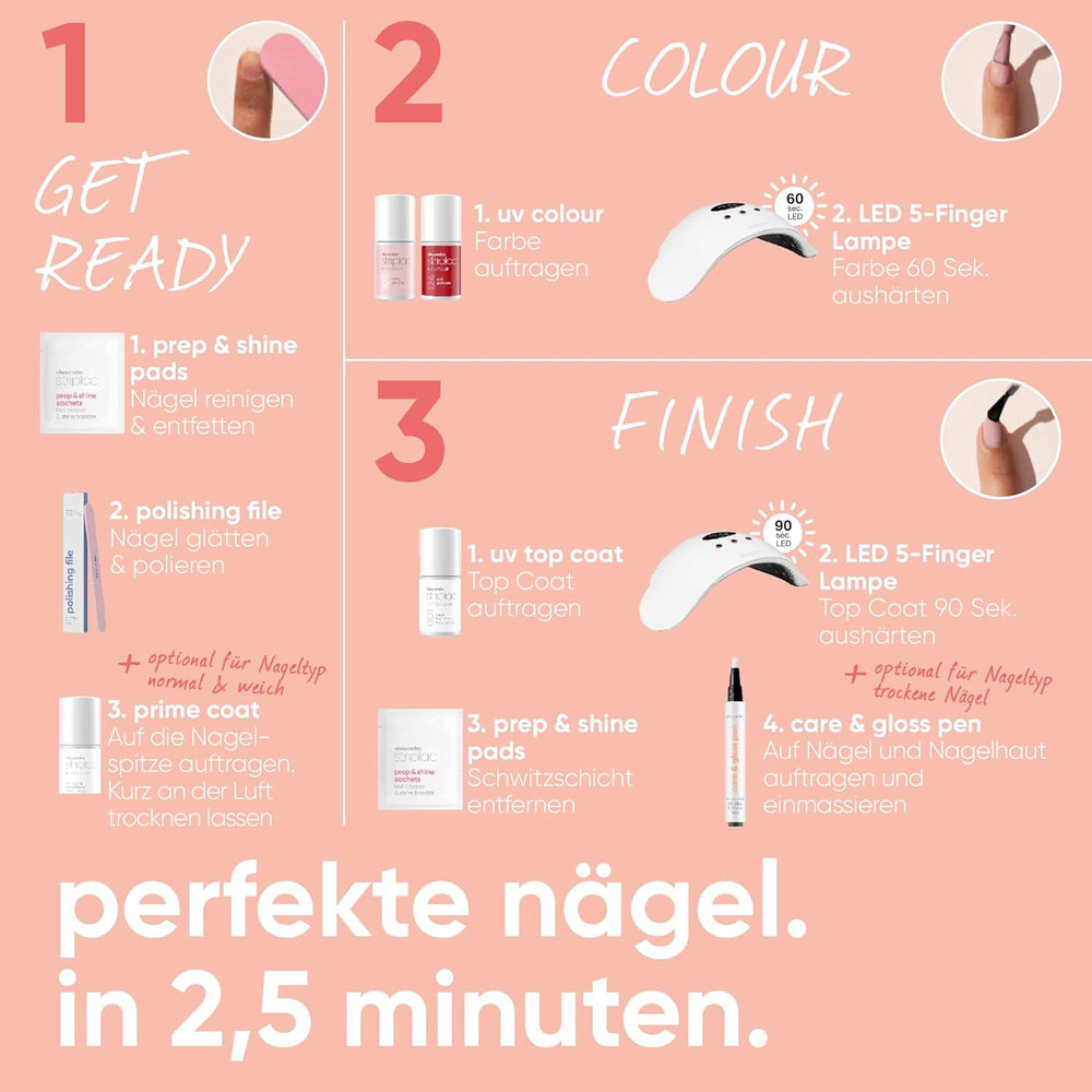 alessandro Striplac UV Top Coat Shimmer - Unghie brillanti e resistenti ai graffi fino a 15 giorni - Può essere utilizzato con o senza tinta - Tecnologia di rimozione delicata - Vegan - Argento, Trasparente, 6,5 ml