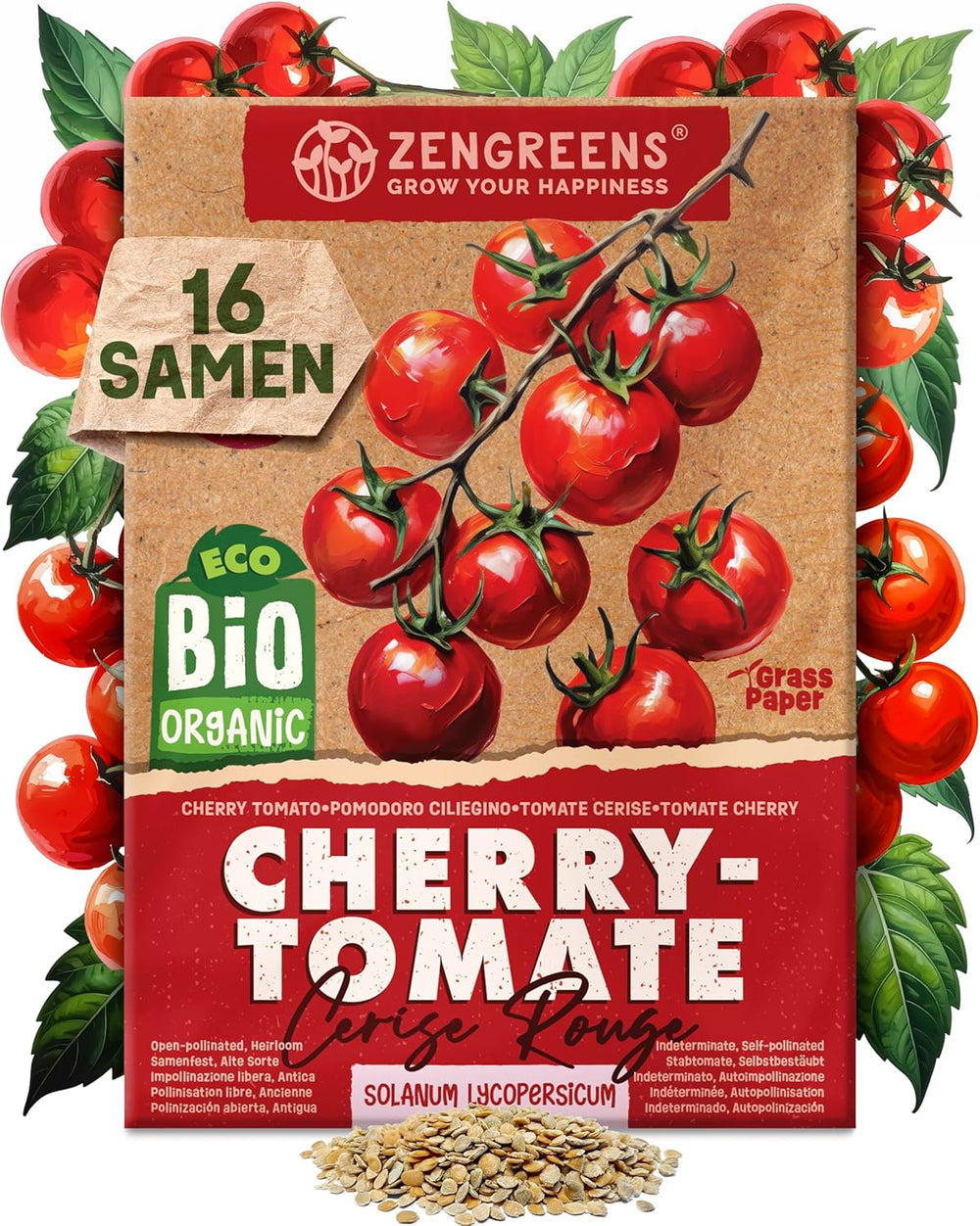 Semi di pomodoro biologico in set da 10 - 10 semi di pomodoro per una facile coltivazione in giardino, balcone o aiuola rialzata - Semi di piante - Piantine