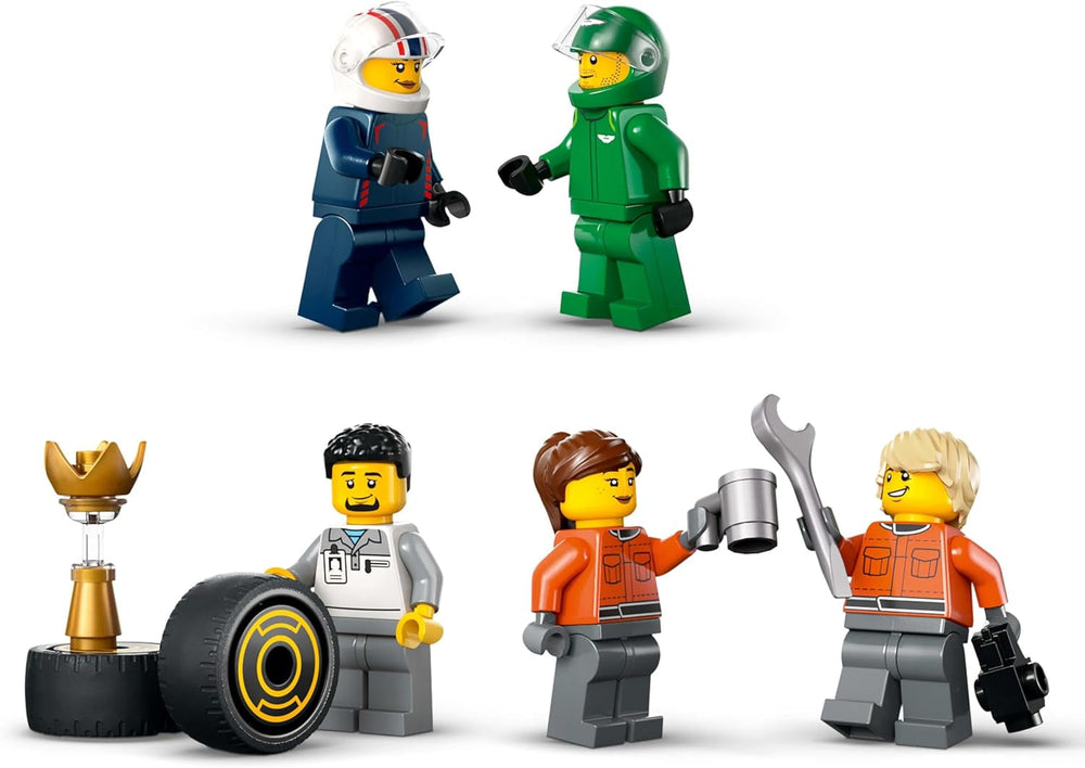 LEGO City Transporter F1 con auto da corsa F1 RB20 e AMR24 - Transporter di macchinine giocattolo per i team di Formula 1 Red Bull e Aston Martin - Incl. 5 minifigure - Regalo per ragazzi e ragazze dagli 8 anni in su 60445 Set da costruzione Besuche den LEGO-Store