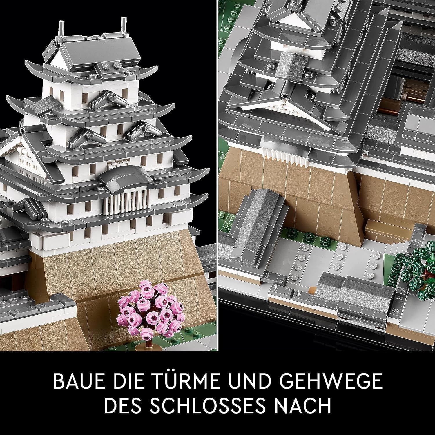 Castello di Himeji LEGO Architecture, kit modello per adulti, collezione Landmark, set di fan di giardinaggio creativo e cultura giapponese con albero di ciliegio in fiore, regalo per lui e per lei 21060 Set di costruzione Besuche den LEGO-Store