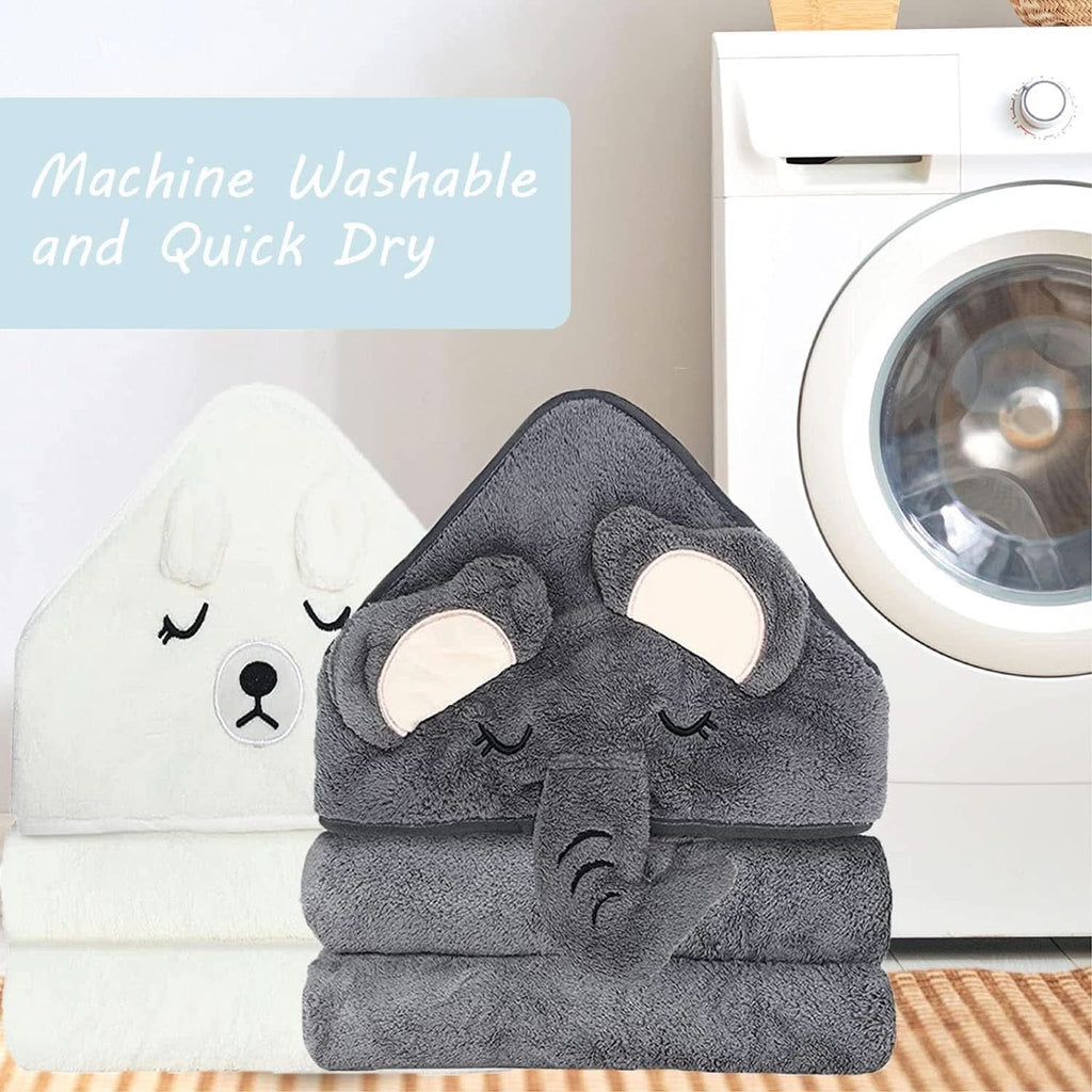 Pachet de 2 prosoape de baie cu glugă 80 x 80 cm Mama si Copilul Naty Shop