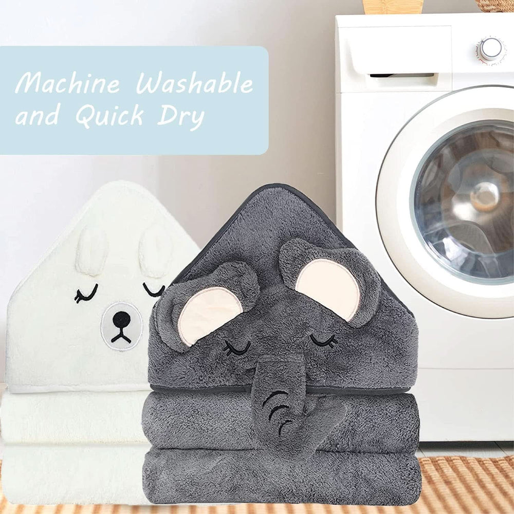 Confezione da 2 asciugamani da bagno con cappuccio 80 x 80 cm Mamma e Bambino Naty Shop