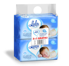 LULA Salviettine umidificate Aloe Vera Baby 72pz 3pz + 1pz omaggio