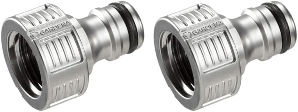 Conector robinet Gardena Premium 26,5 mm (G 3/4 inch): Adaptor pentru robinete, metal de înaltă calitate, curgere fără stropire, rezistent la îngheț, ambalat (18241-20)