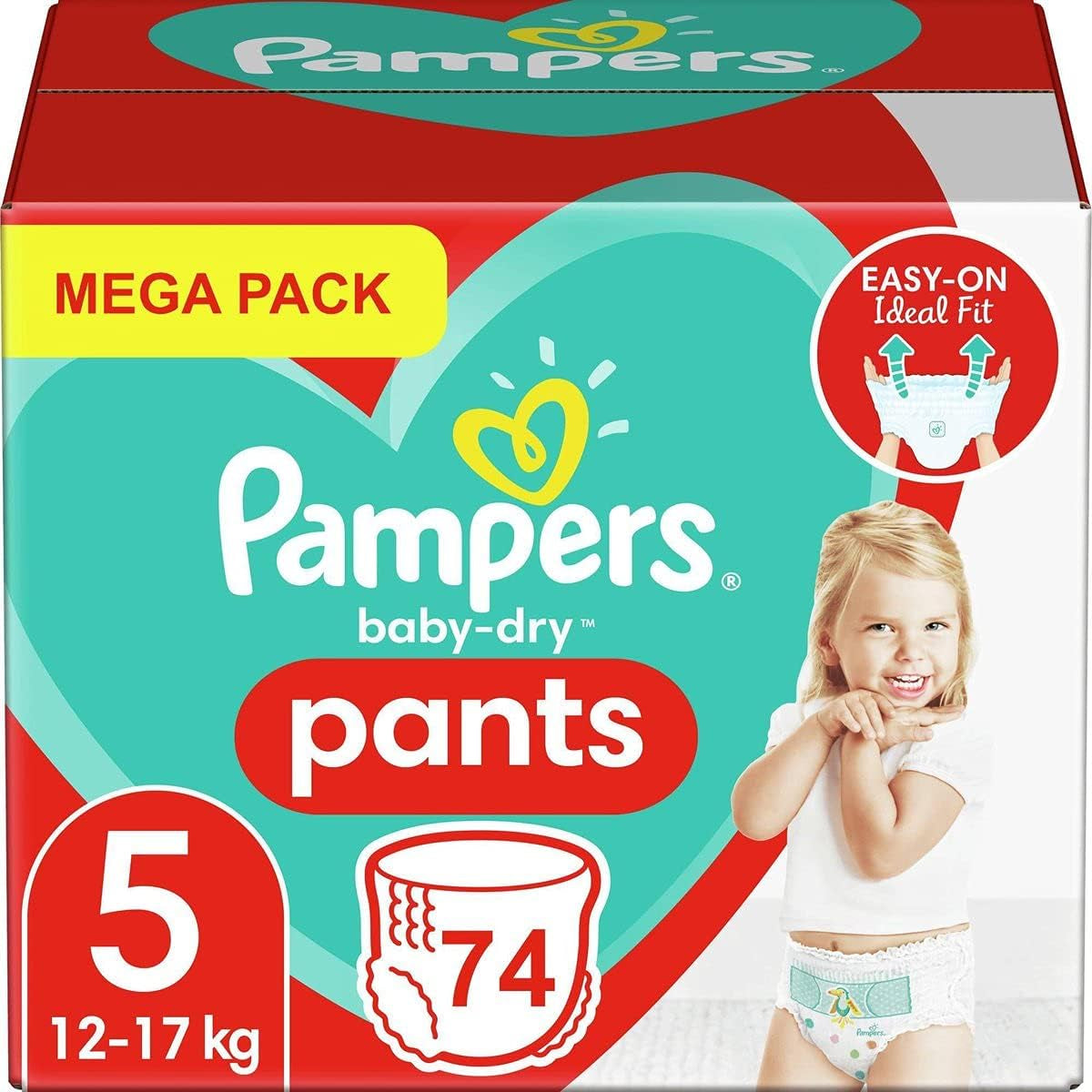 Pampers (vecchia versione), mutandine, taglia 4, 9 kg-15 kg, confezione da tre (1 x 88 pannolini)