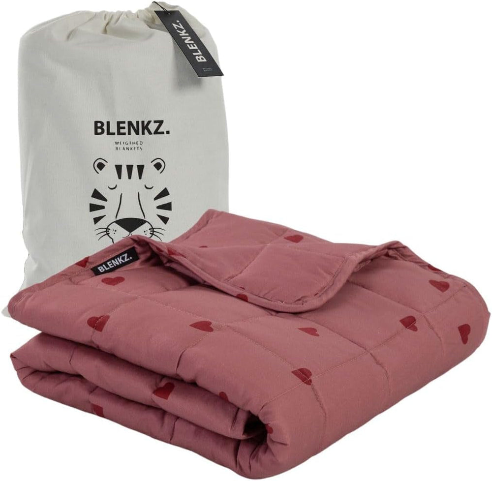 Coperta per neonati ponderata | 3,5Kg | 100X150Cm | Coperta terapeutica | Coperte ponderate | Coperta pesante (faccia di tigre blu, 3,5 Kg-100X150 Cm) BLENKZ Letti e Coperte. Cuore rosa rosso 5Kg-140X200Cm