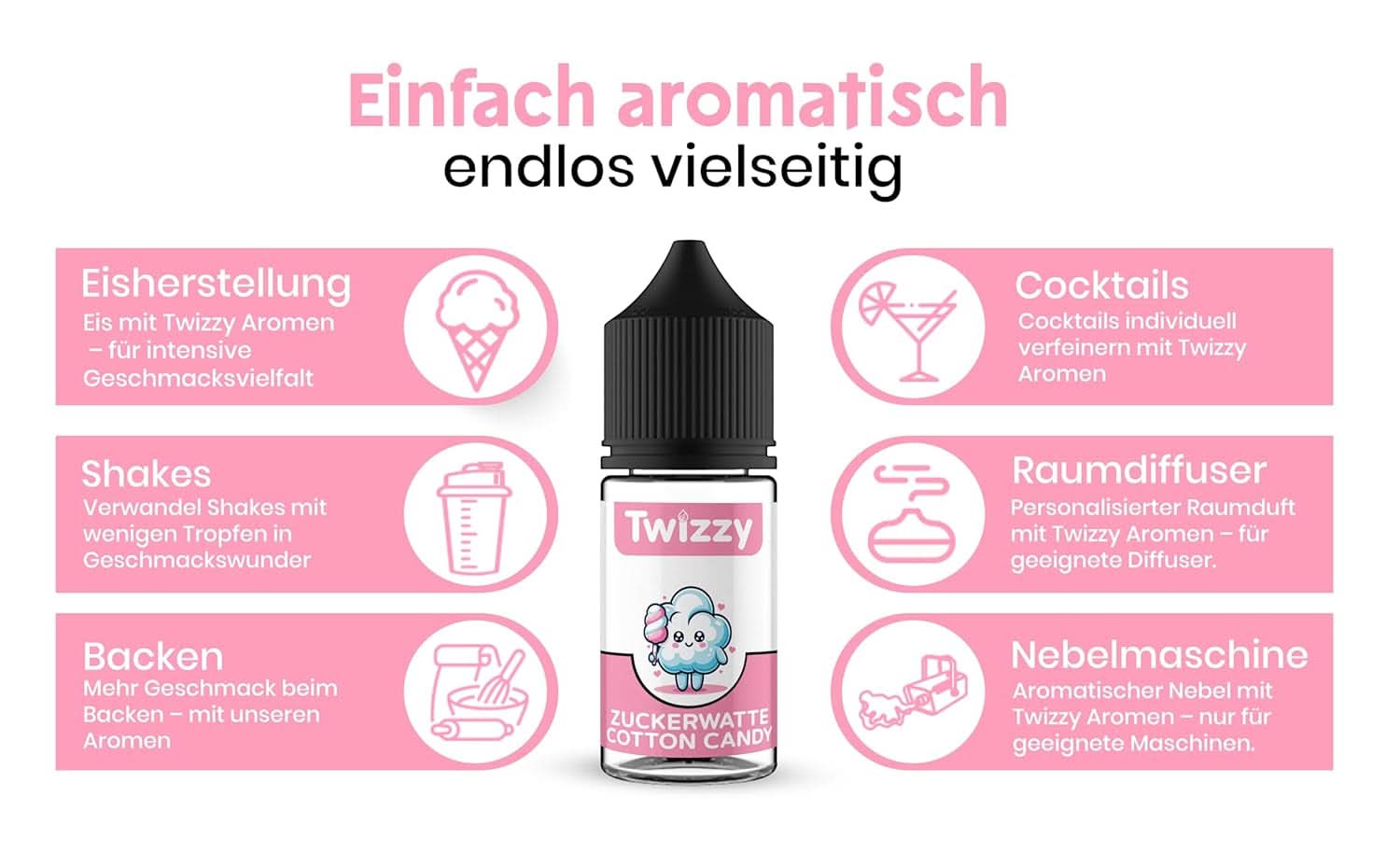 Twizzy Aroma Concentrato di Zucchero Filato, 30 ml Aromi Naty Shop