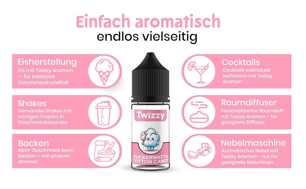 Twizzy Aroma Concentrato di Zucchero Filato, 30 ml Aromi Naty Shop