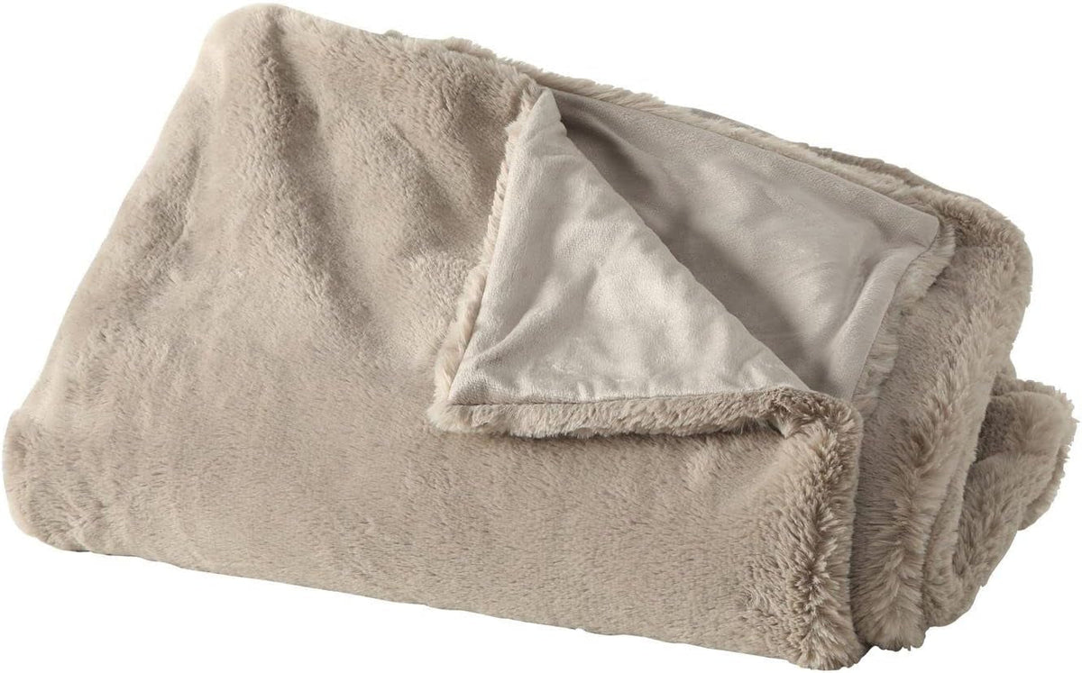 Coperta Boltze Storan (dimensioni 150X200 cm, colore beige, comoda coperta in poliestere, ideale per le fredde serate invernali, aspetto pelliccia) 1015378 BOLTZE Letti e coperte Beige