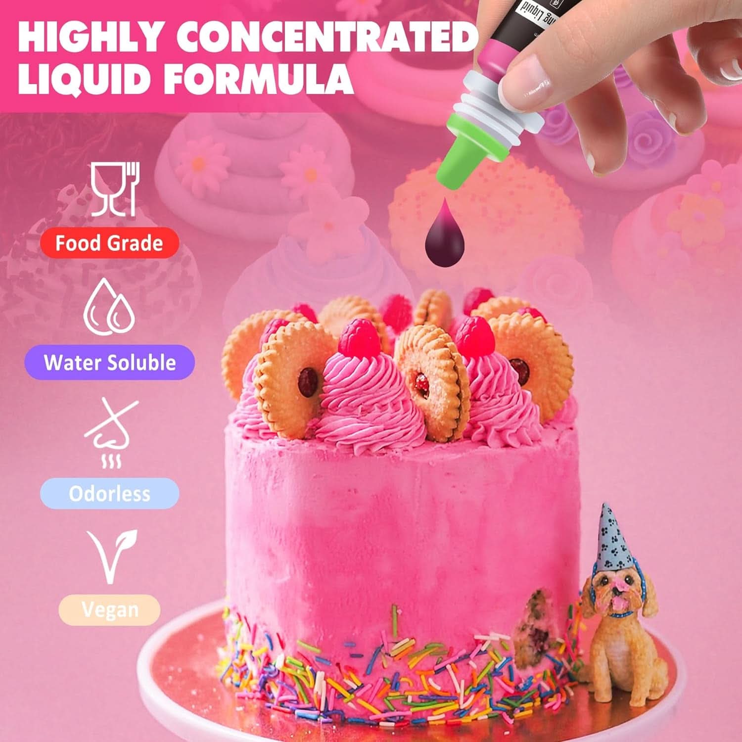 Colorant alimentar lichid, 10 ml Naty Shop