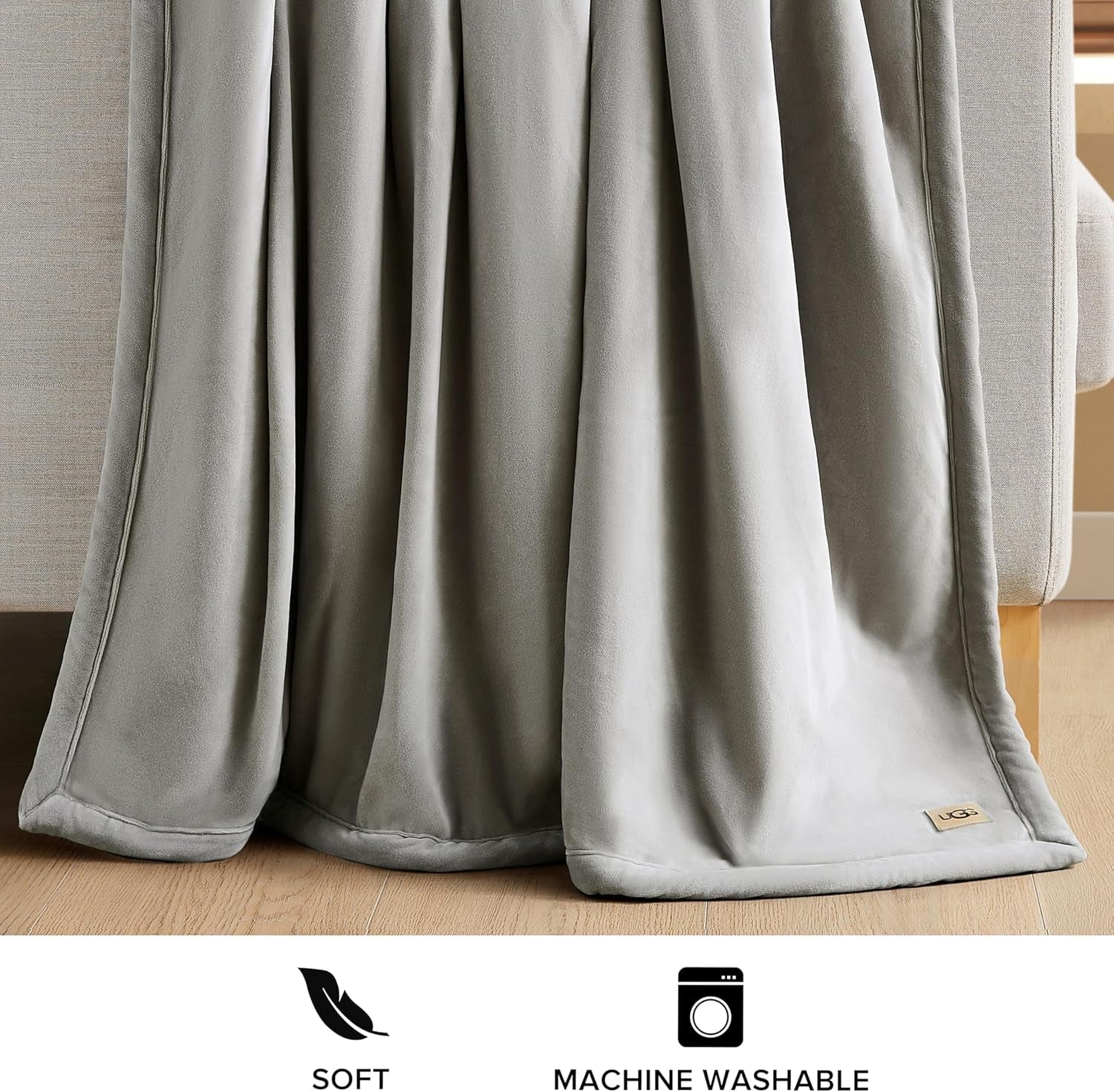 UGG 01465 Bliss Sherpa Coperta da tiro Completamente reversibile per divano o letto Lavabile in lavatrice Facile da pulire Coperte di lusso di grandi dimensioni in morbido peluche 178 x 127 cm Seal Naty Shop Piumini e trapunte