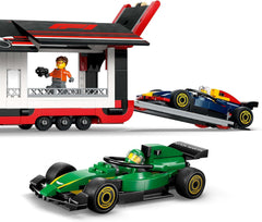 LEGO City Transporter F1 con auto da corsa F1 RB20 e AMR24 - Transporter di macchinine giocattolo per i team di Formula 1 Red Bull e Aston Martin - Incl. 5 minifigure - Regalo per ragazzi e ragazze dagli 8 anni in su 60445 Set da costruzione Besuche den LEGO-Store