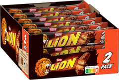 Nestlé LION Tavoletta di cioccolato con caramello, snack croccante, cioccolato croccante e gocce croccanti, ripieno al caramello, un'esperienza culinaria speciale, confezione multipla, confezione da 28 (2 x 30 g ciascuno)