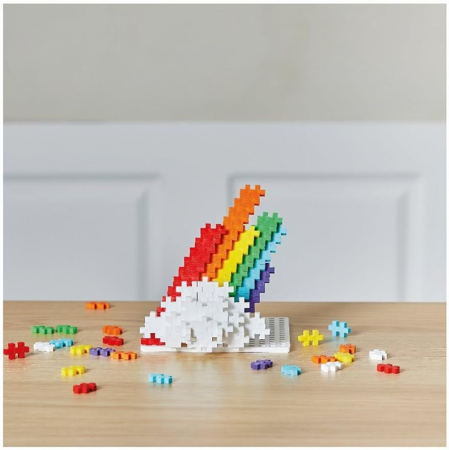 Plus-Plus 9604262 Geniales Konstruktionspielzeug, Regenbogen, Kreativ-Bausteine ​​​​Tube, 240 Teile