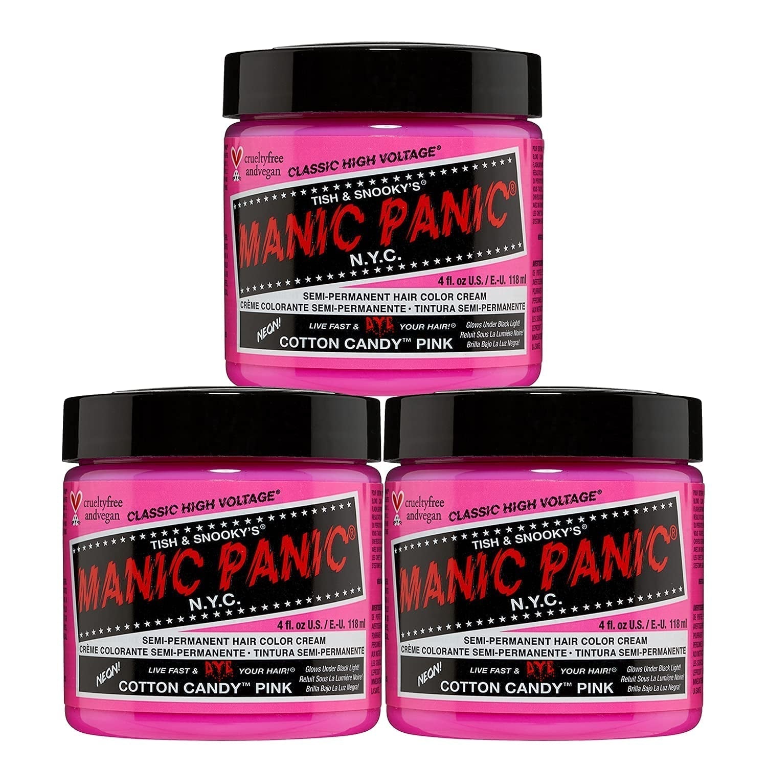Manic Panic Electric Lizard Classic Cream, vegan, fără cruzime, vopsea de păr verde semipermanentă 118ml