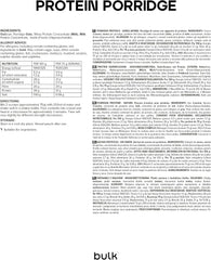 Farina d'avena proteica completa, sfusa, farina d'avena ad alto contenuto proteico, siero di latte, alto contenuto di fibre, porridge proteico, non aromatizzato, 1 kg