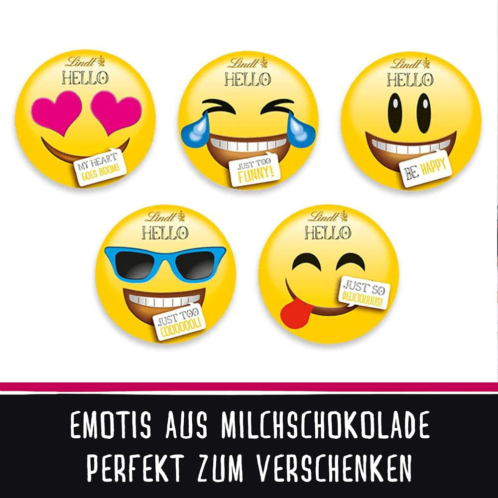 Mini emoticon al cioccolato CIAO | 164 g| ca. 27 fantastiche emoticon in diversi design, realizzate con il miglior cioccolato al latte | Regalo di cioccolato per bambini | Per decorazione (confezione da 2)
