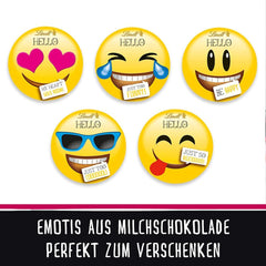 Mini emoticon al cioccolato CIAO | 164 g| ca. 27 fantastiche emoticon in diversi design, realizzate con il miglior cioccolato al latte | Regalo di cioccolato per bambini | Per decorazione (confezione da 2)