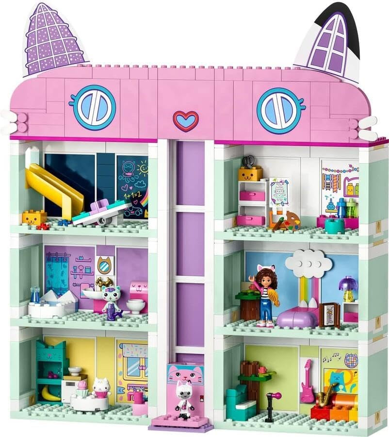 Lego 10788 Set di giocattoli per la casa delle bambole di Gabby, 8 stanze e 4 piani La casa delle bambole di Gabby con personaggi Pandi, Suricato e Kuchi e accessori, regalo per bambine, ragazzi e bambini di 4 anni, set da costruzione Besuche den LEGO-Store