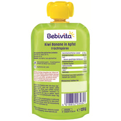 Kiwi Banane in Mela Quetschie (6 x 120g), senza zucchero, senza glutine, ideale per snack unterwegs e selbständiges