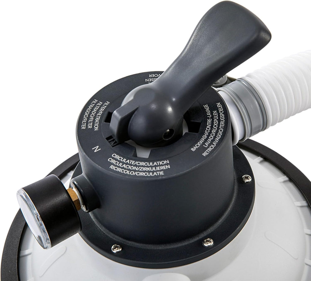 Pompa filtro a sabbia Intex 26642 Krystal Clear con RCD, portata acqua 3500 l/h, portata sistema 2000 l/h, plastica, bianco