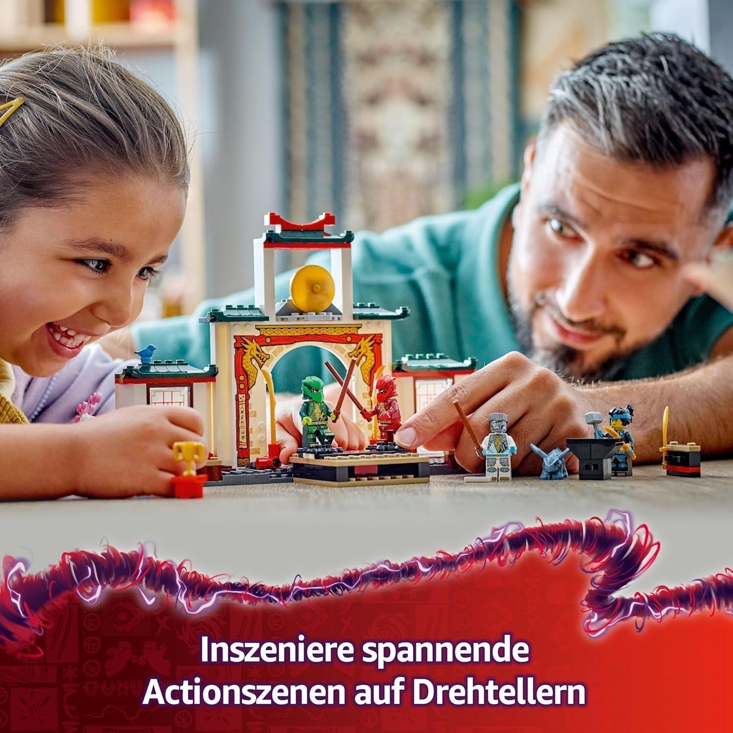 LEGO NINJAGO Tempio Ninja Spinjitzu - Set da gioco con 4 minifigure e 1 personaggio del drago - Set da costruzione - Regalo di Natale o di compleanno per ragazzi e ragazze dai 4 anni 71831 Set da costruzione Besuche den LEGO-Store