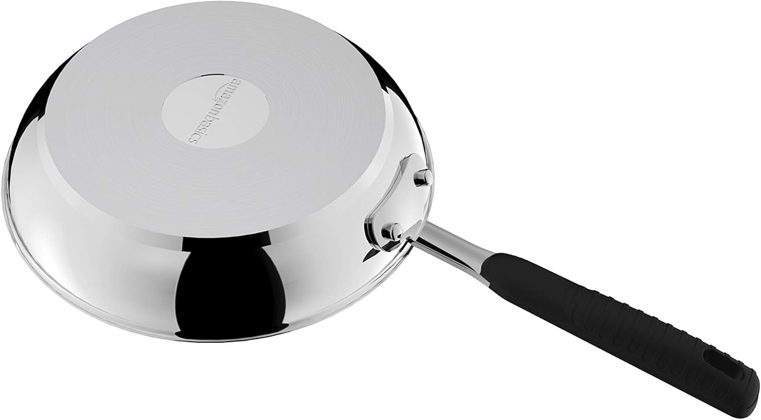 Padella in acciaio inox con rivestimento antiaderente - adatta all'induzione, con comodo manico - 28 Cm Pentole e Padelle Naty Shop