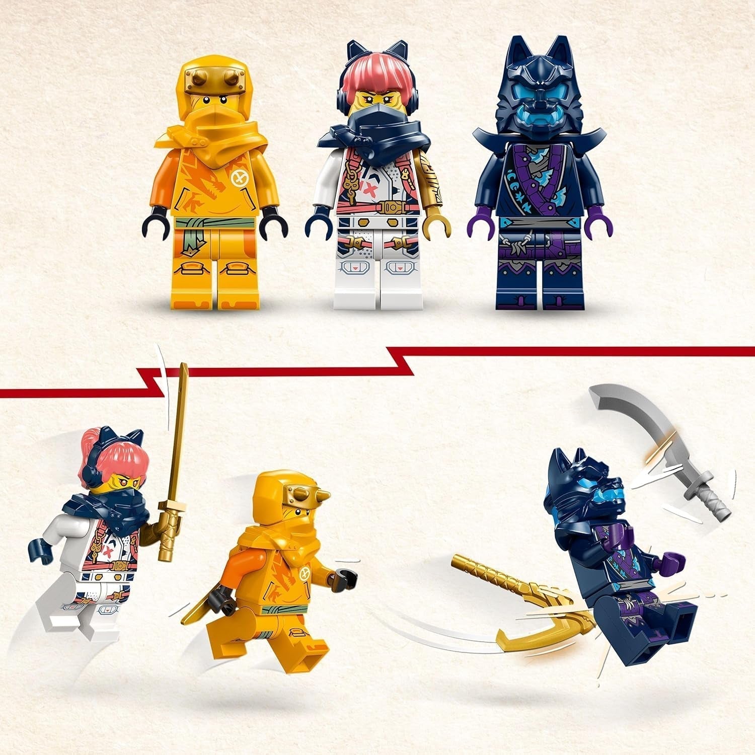 LEGO NINJAGO Riyu Il Baby Drago Drago Giocattolo con 3 mini personaggi Ninja costruibile Giocattolo per ragazzi e ragazze di 6 anni Regalo ricco di azione per bambini 71810 Set da costruzione Besuche den LEGO-Store