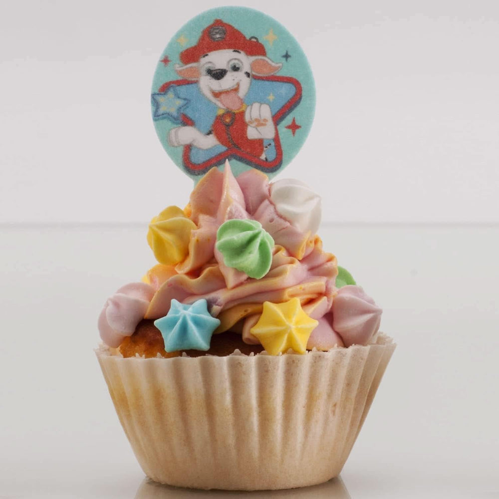 Dekora, Decorazioni Commestibili Per Torte Dekorapin Paw Patrol, 20 Wafer Di Carta Commestibili - 6,5 X 4 Cm Naty Shop