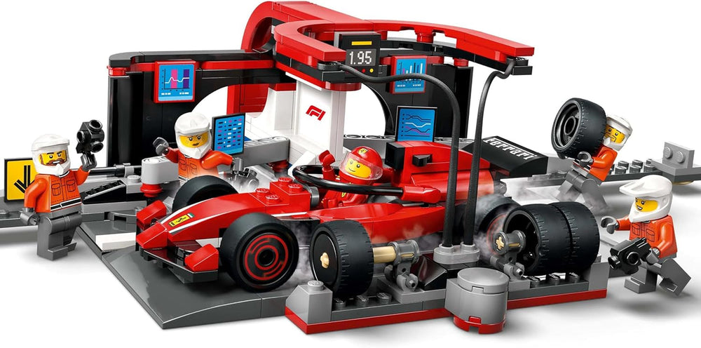 LEGO City Pit Stop F1 con Team e Ferrari Speedster - Set Pit Stop Formula 1 con 1 pilota e 4 minifigure meccaniche - Auto da corsa giocattolo per ragazzi e ragazze 6+ - 60443 Set di costruzione Beuche den LEGO-Store