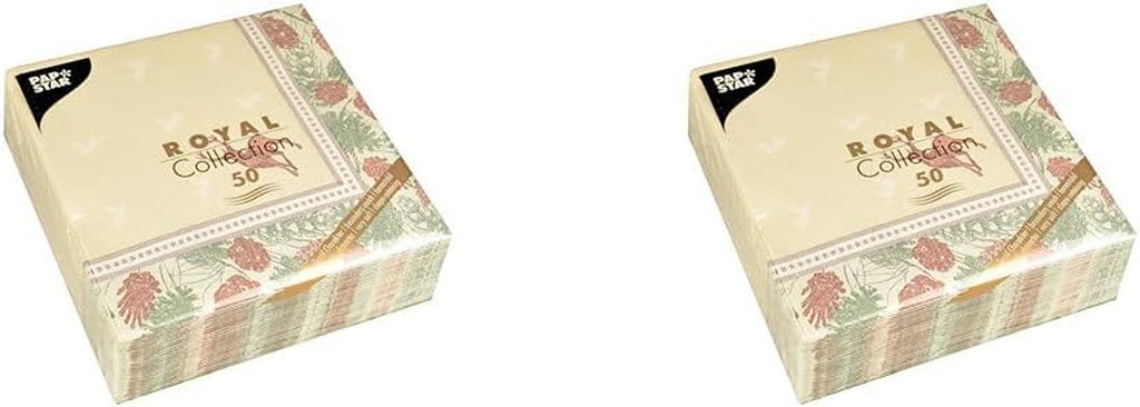 Papstar, 50 de șervețele "Colecția ROYAL" 1/4 pliere 40 Cm X 40 Cm "Cerbul Majestic", #85654